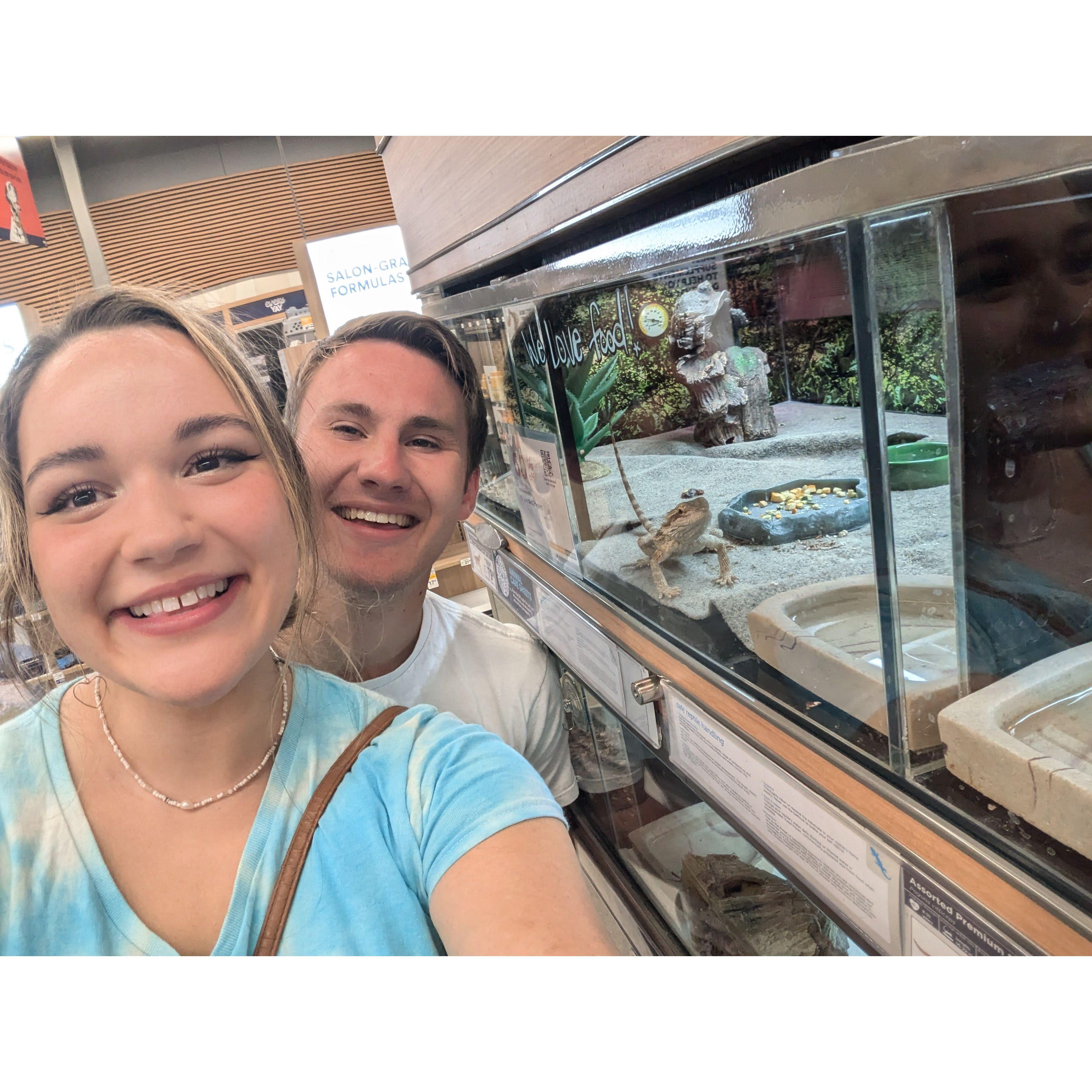 The pet store on our first date
