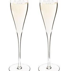 Personalized Rimmed Champagne Flutes Set of 2