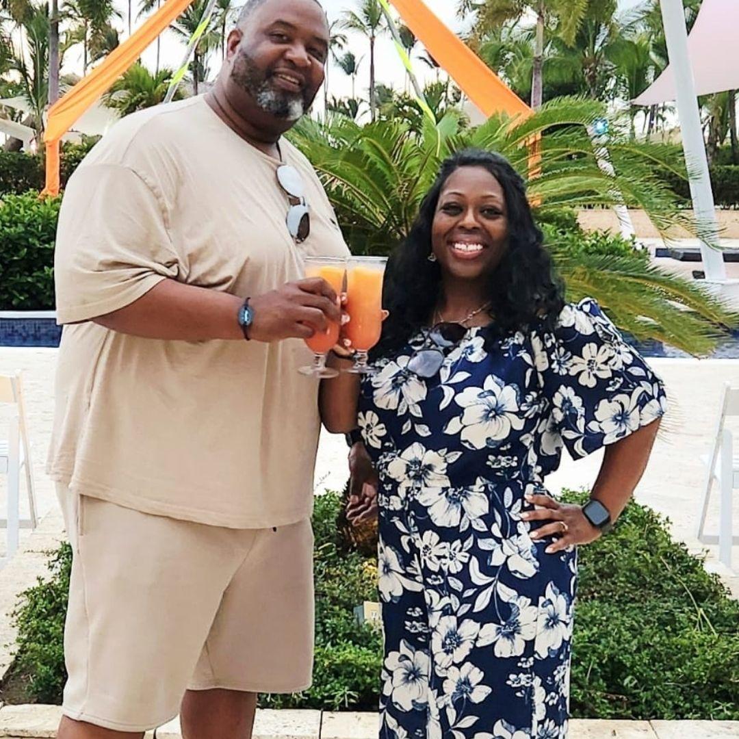 Having fun in Punta Cana--our first international flight together!