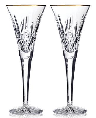 Gifts, Lismore Gold Toasting Flute Pair
