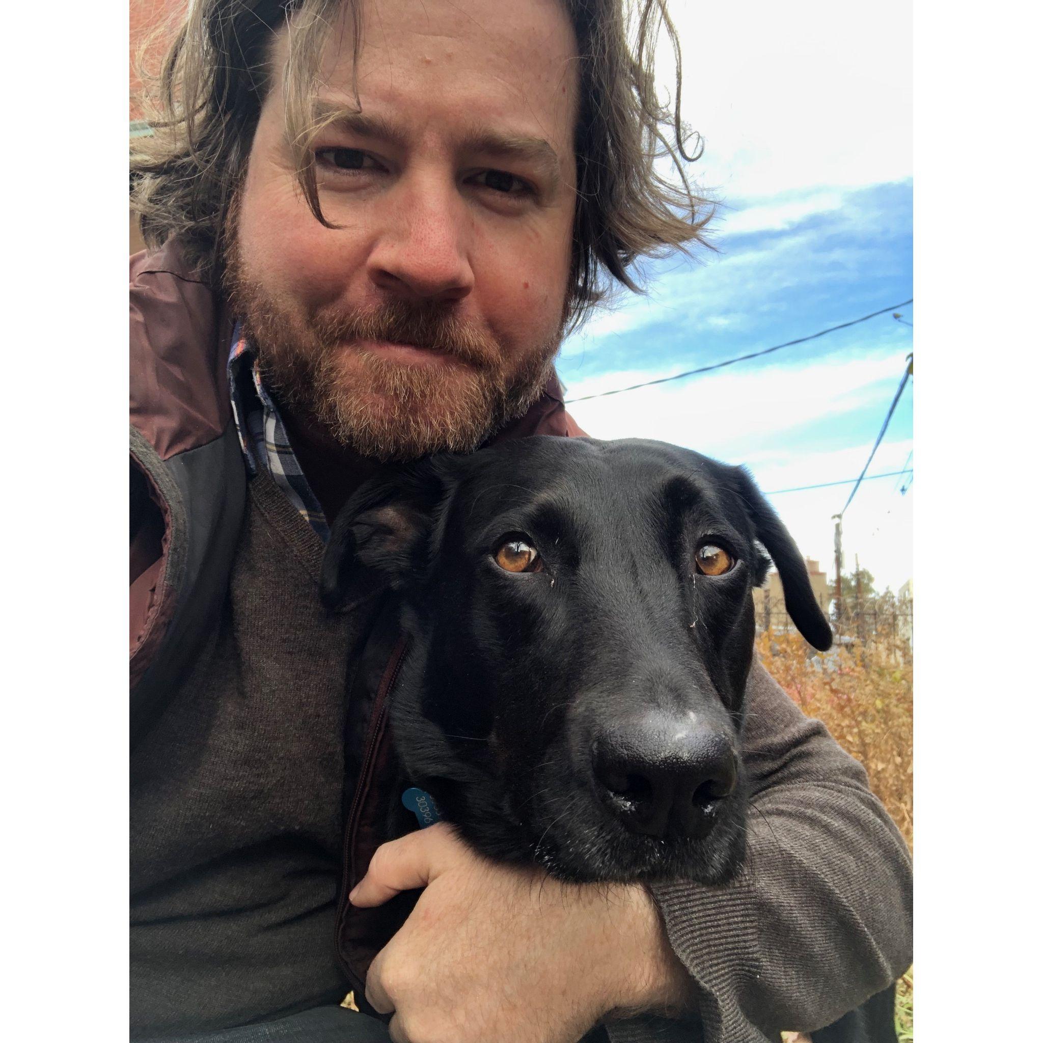 Brian + Oyster the dog
