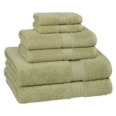 6pc Signature Solid Bath Towel Set Celery - Cassadecor