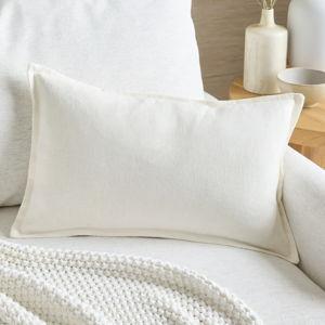 European Linen Flange Edge Pillow Cover (Set of 2) in Ivory