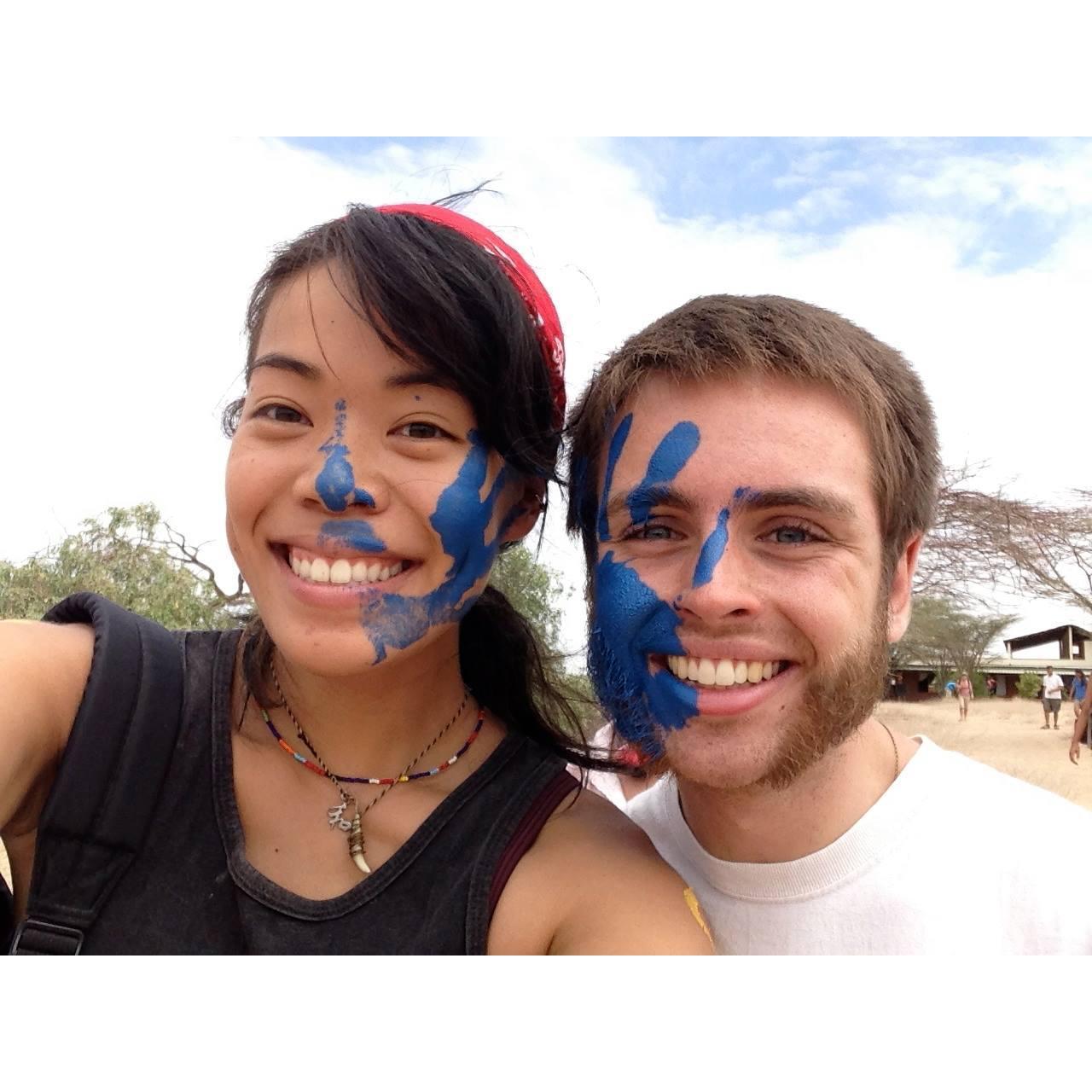 One of our first pictures together - Taken sometime in October/November 2013 at the Turkana Basin Institute in Kenya where we met. Also featured: Zach's ill-advised experiment with mutton-chops