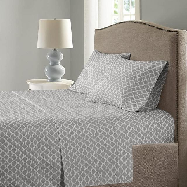 Comfort Spaces Coolmax Moisture Wicking Set Super Soft, Fade Resistant, 17" Deep Pocket, All Around Elastic Warm Weather Cooling Sheets for Night Sweats, California King, Charcoal 4 Piece