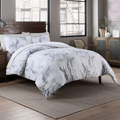Garment Washed Printed Reversible King Comforter Set