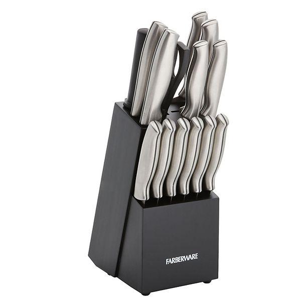 Farberware® Stamped Stainless Steel 15-pc. Knife Block Set