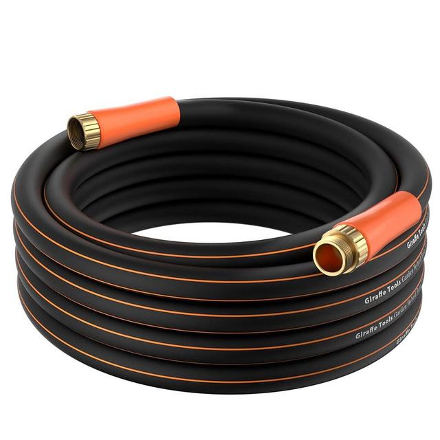 Giraffe Tools Garden Hose 25ft x 3/4", Heavy Duty Water Hose, Flexible, Hybrid Lightweight Hose with Swivel Handle, Male to Female Fittings, Burst 600 PSI