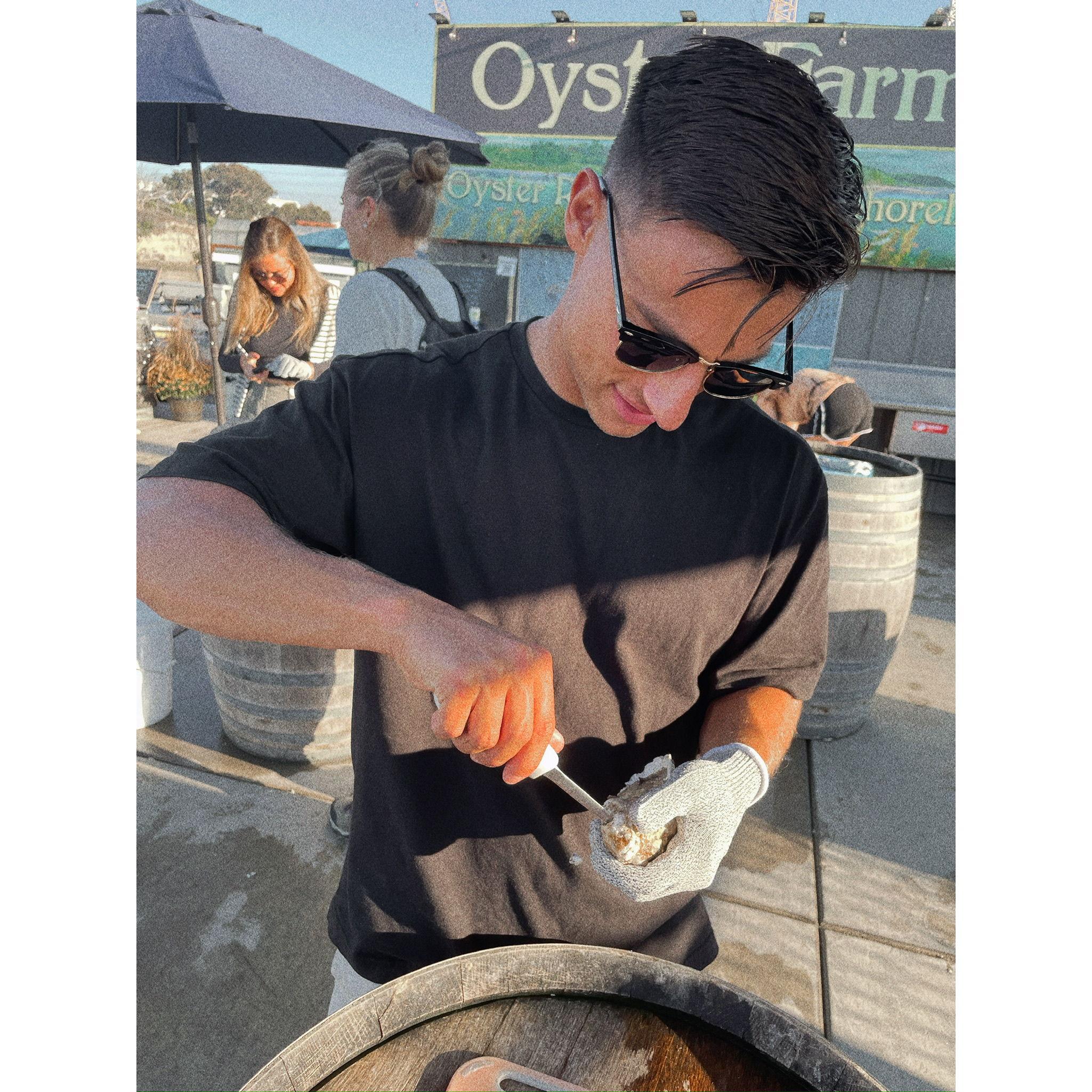Oyster Shucking for the first time