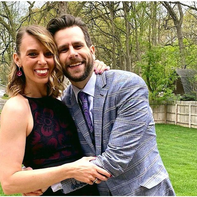 Quick backyard pic before our cousin's wedding!