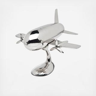 Airplane Cocktail Shaker On Stand