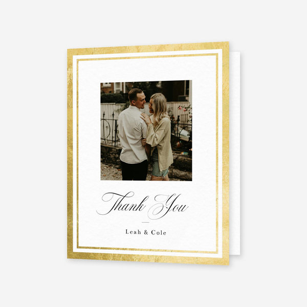 Essex Photo Foil | White | Zola Thank You Cards