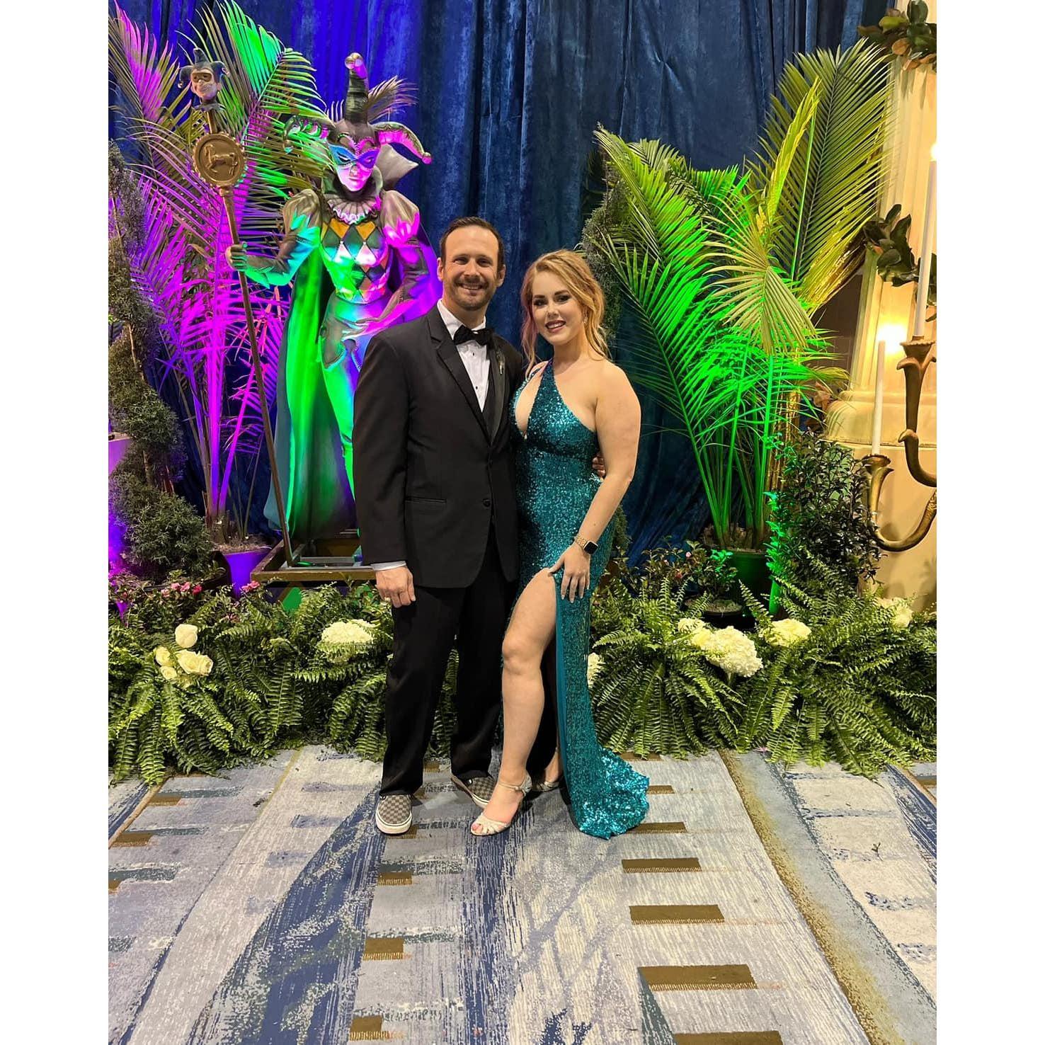 We went to a Mardi Gras gala