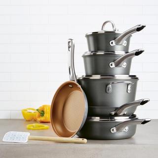 Hard Anodized Cookware Set, 11-Piece