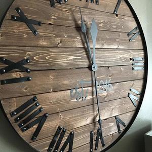24" Oversized Wall Clock, Farmhouse Clock, Barn wood Wall Clock, Rustic Clock, Farmhouse Decor, Wood Wall Sign, Anniversary Gift, Customized