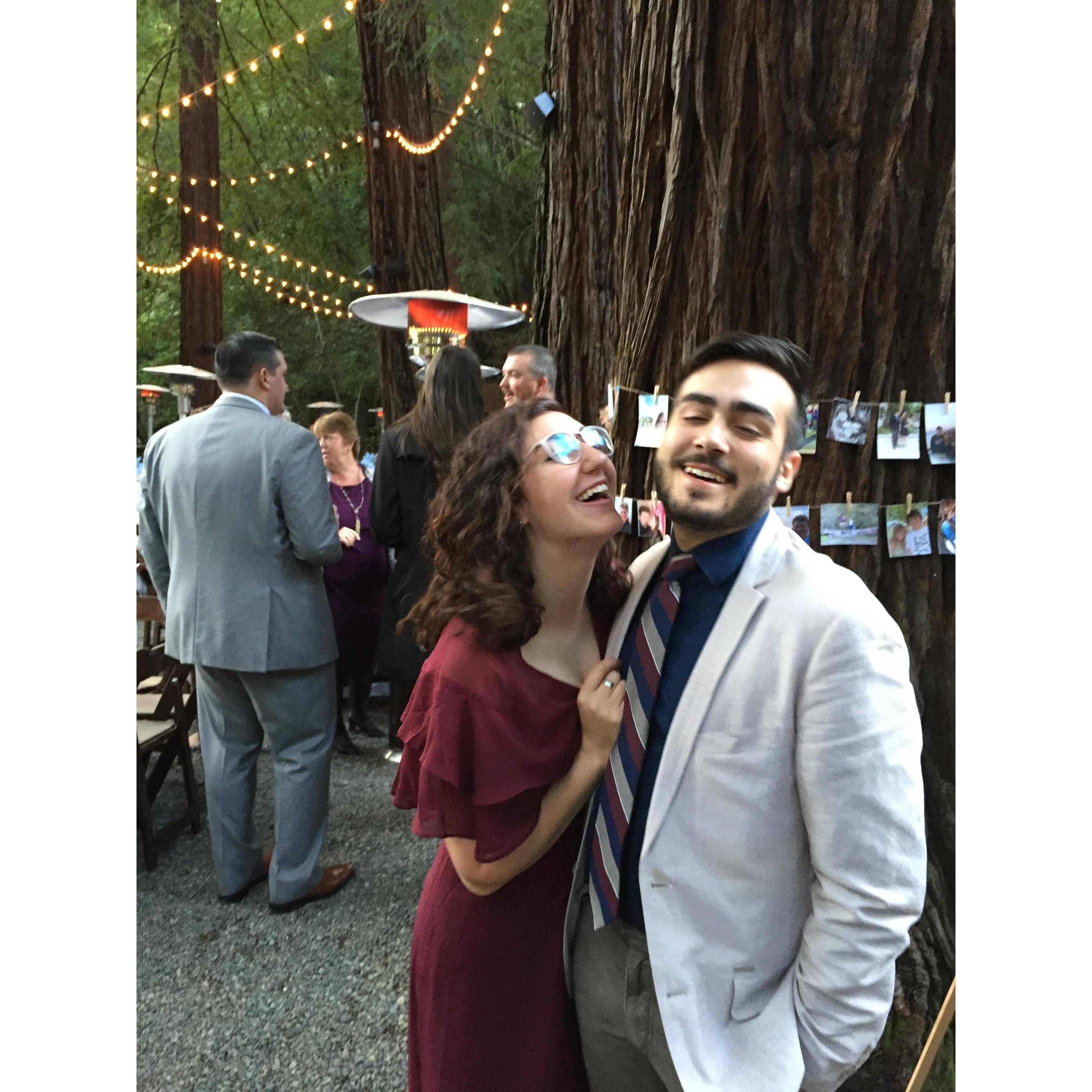 at chase and meghan's wedding (little did we know, we were at our future wedding venue!)