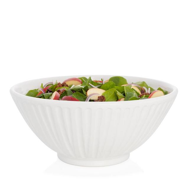 Brera Ribbed Serving Bowl with Pedestal