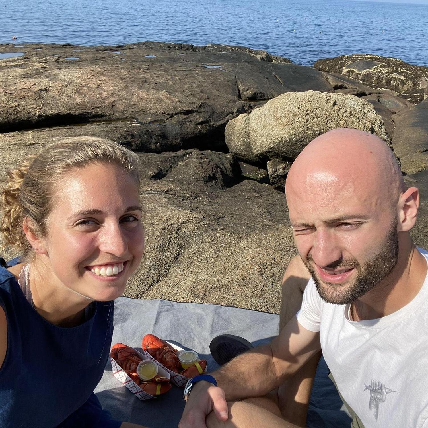 Andrew likes lobster too! Mass, Sept. 2020