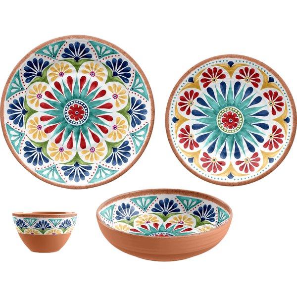 Rio Medallion Melamine 16 Piece Dinnerware Set                    by                              TarHong
