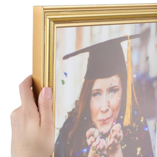 ArtToFrames 8.5x14 inch Gold Foil on Pine Wood Picture Frame, WOM0066-81375-YGLD-8.5x14