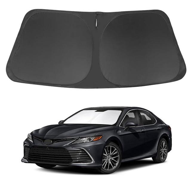 Windshield Sun Shade Custom Fit 2018-2024 Toyota Camry LE XLE Hybrid SE XSE Sedan Accessories Front Foldable Window Sunshade