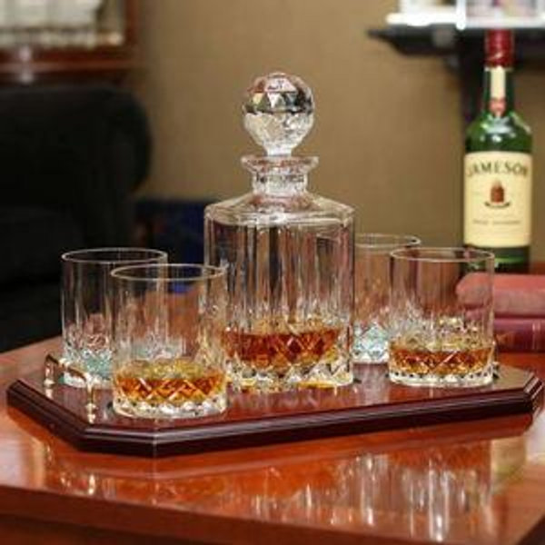 Galway Crystal Longford Decanter & Glasses Gift Set - The Irish Store