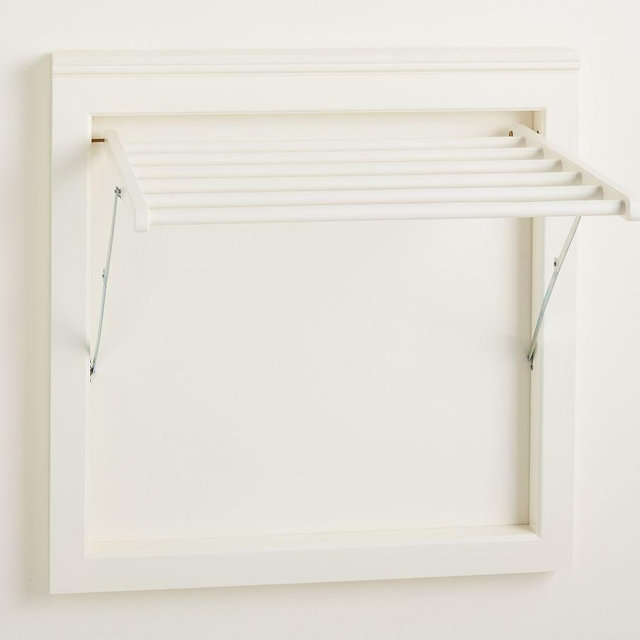 Aubrey Laundry Drying Rack,White,30"W