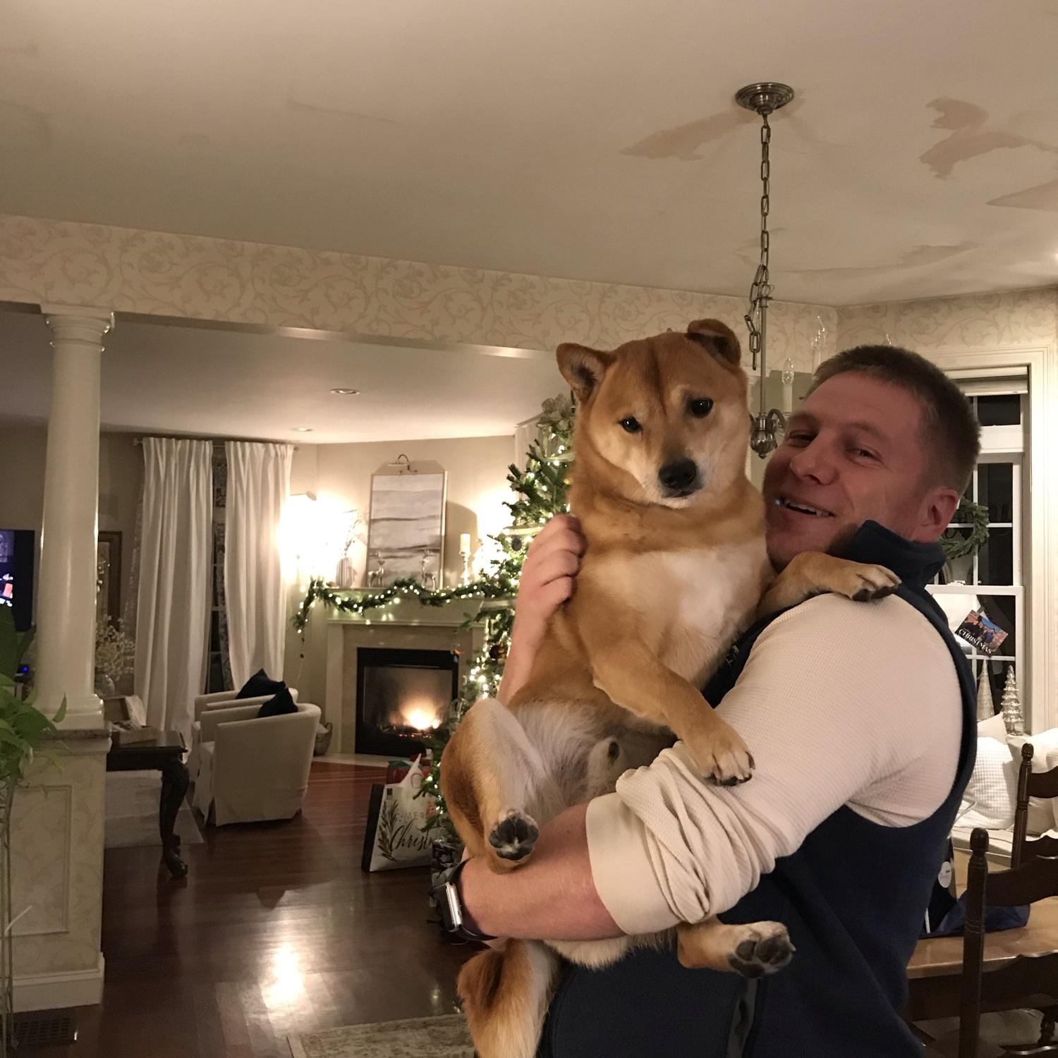 Mike and his family’s dog, Frankie!