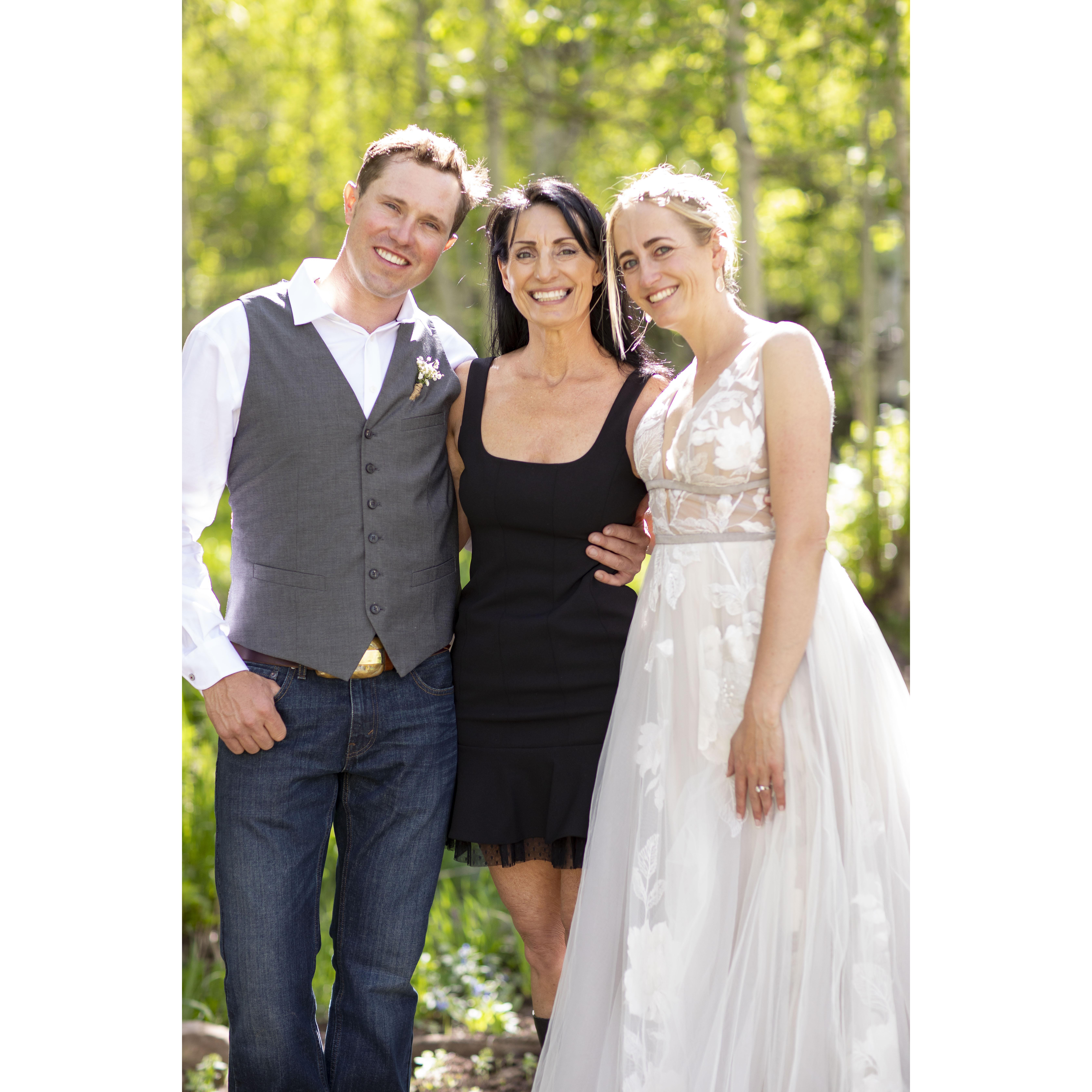 Many thanks to our amazing wedding officiant, Aspen DeCew.