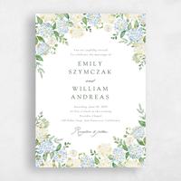 White Wedding Invitation - Speranza Portrait Foil