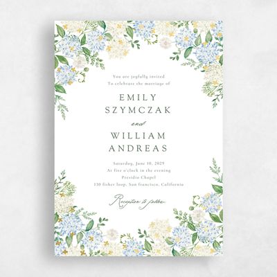 White Classic Wedding Invitation - Speranza Portrait Foil
