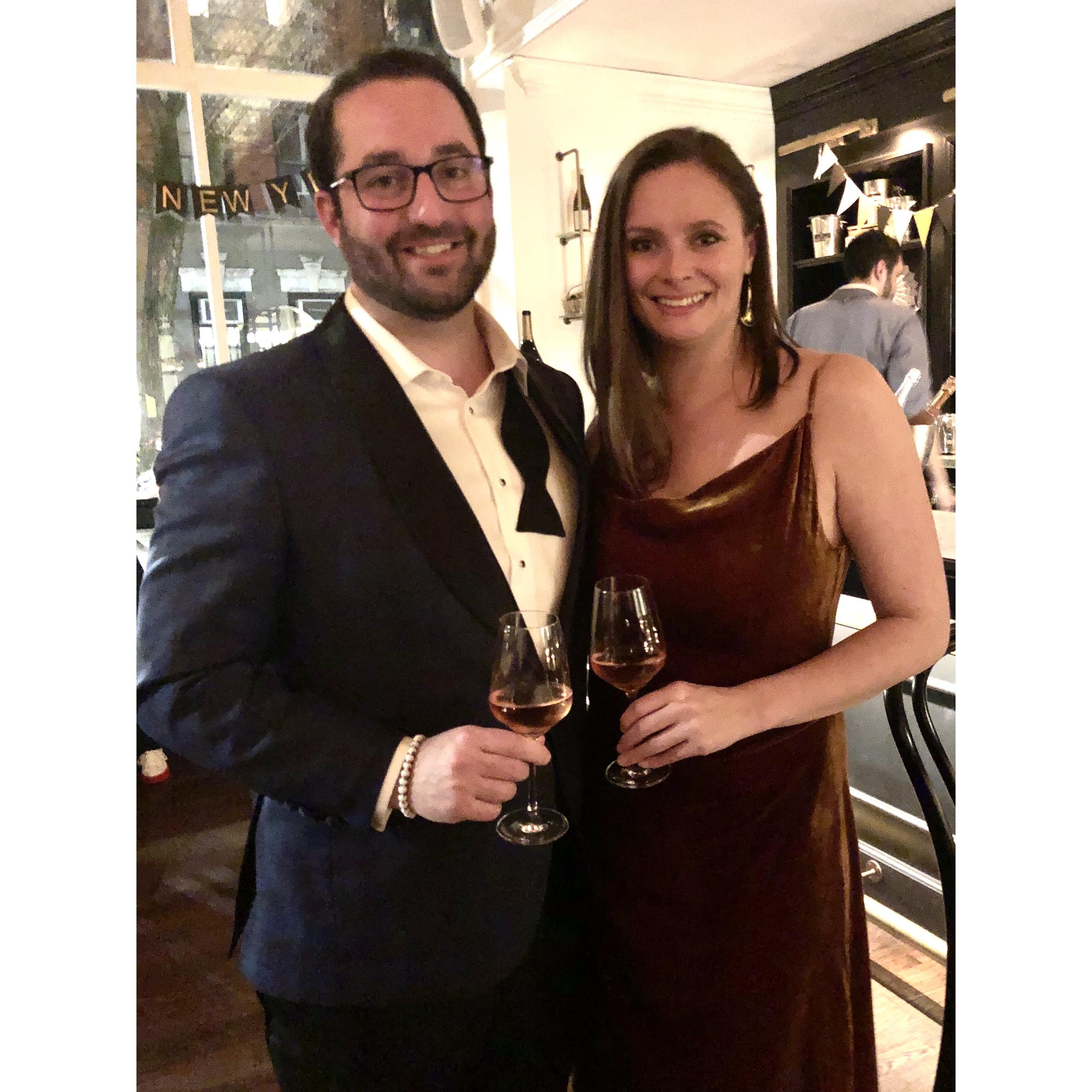 Celebrating our first New Year together at the Riddler