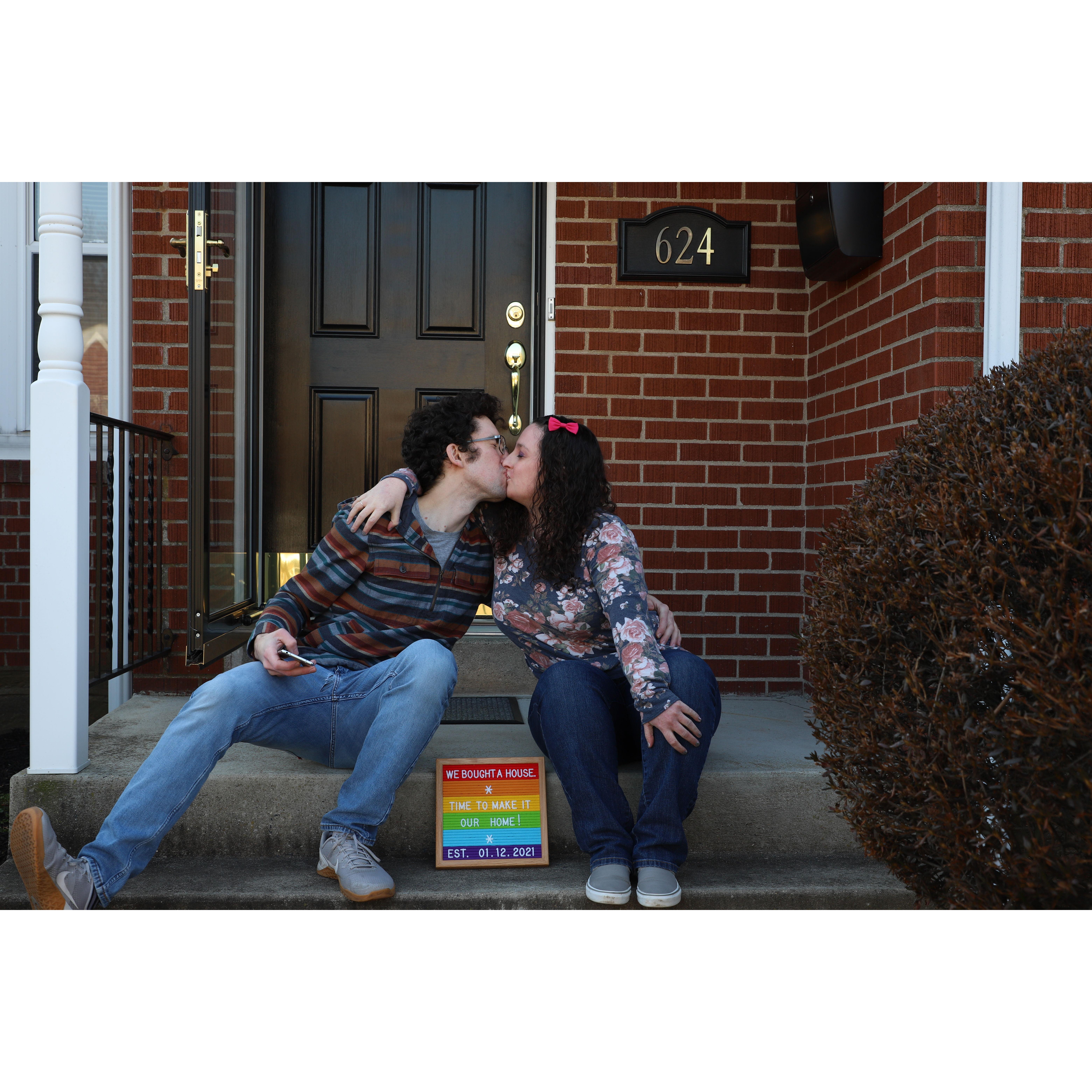 January 2021 - Closing day on their first (and current) house together in Lansdale, PA