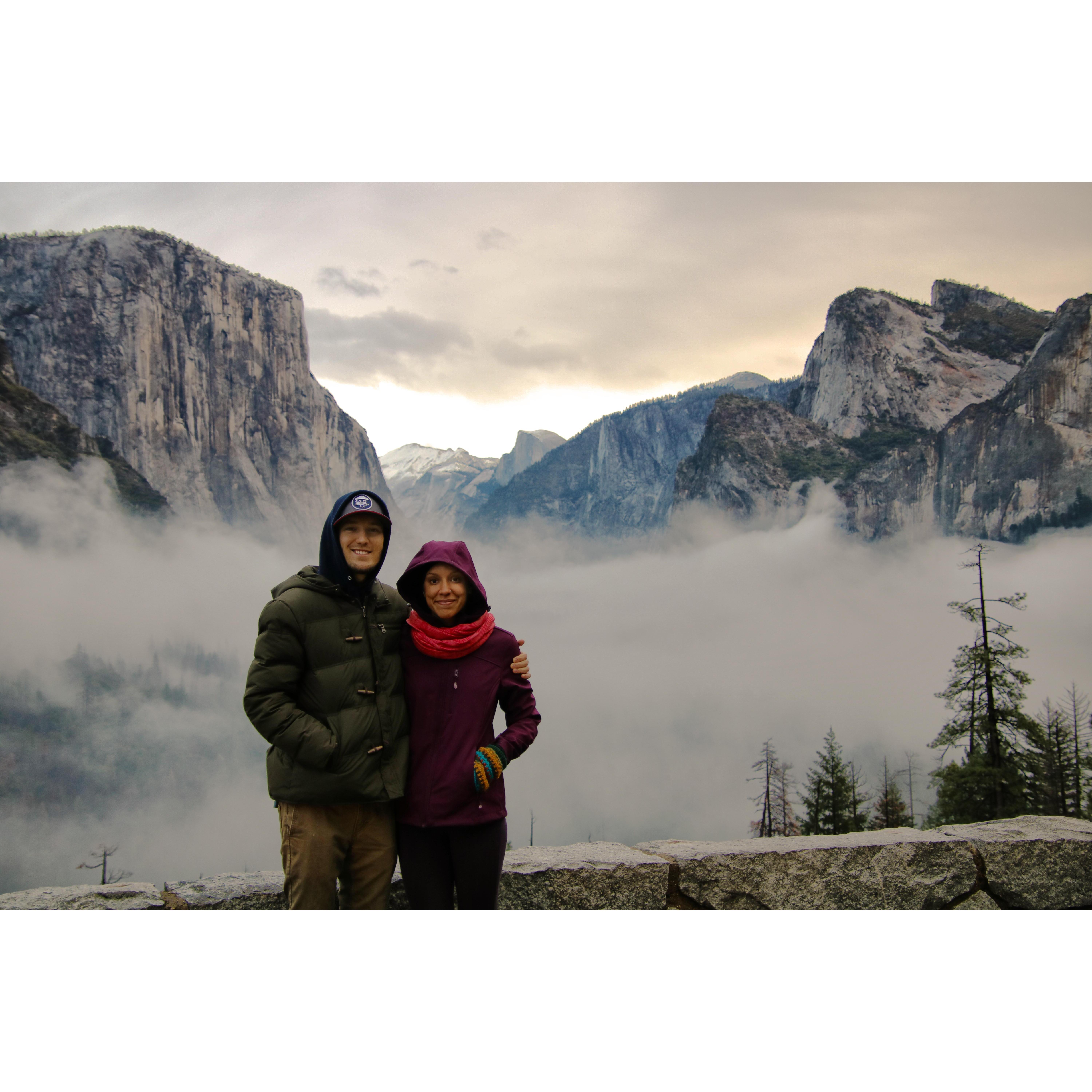 Yosemite at sunrise is the best time.