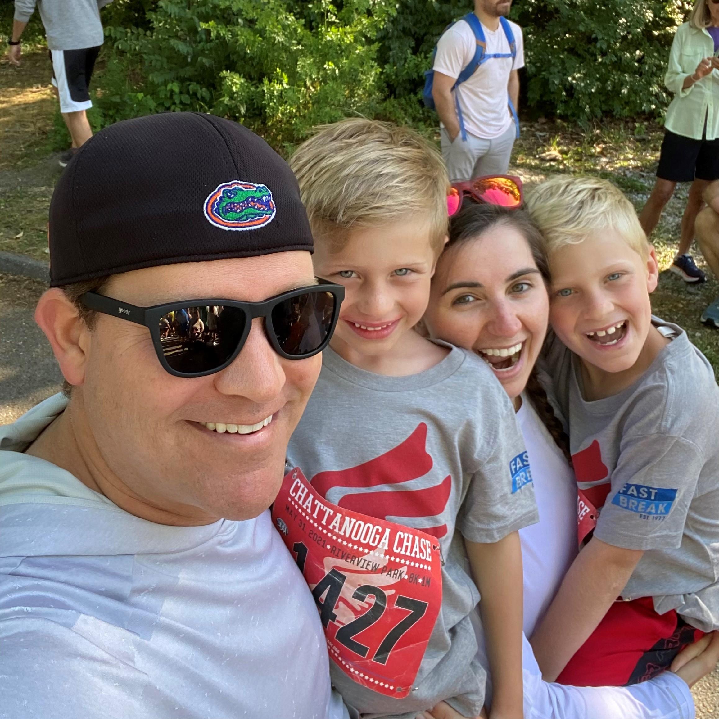 One of those families that runs races on holidays - Chattanooga Chase on Memorial Day!