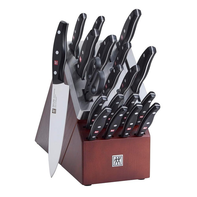 ZWILLING Twin Signature 20-Piece Razor-Sharp German Knife Block Set, Made in Company-Owned German Factory with Special Formula Steel perfected for almost 300 Years, Dishwasher Safe