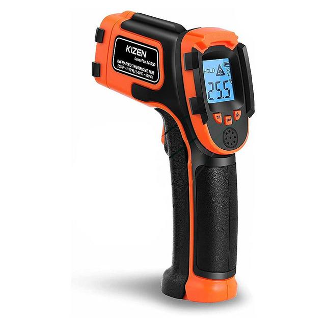 KIZEN Infrared Thermometer Gun - LaserPro LP300 Digital Temperature Laser for Cooking - Orange