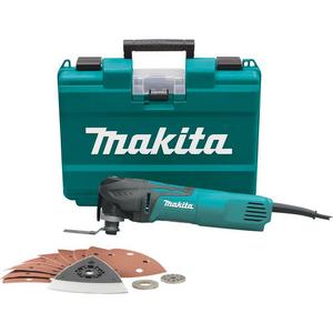3 Amp Corded Variable Speed Oscillating Multi Tool Kit With Blade, Sanding Pad, Sandpaper, Adopter, Hard Case