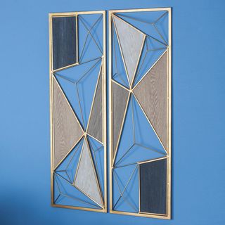 Modern Geometric Wall Decor, Set of 2