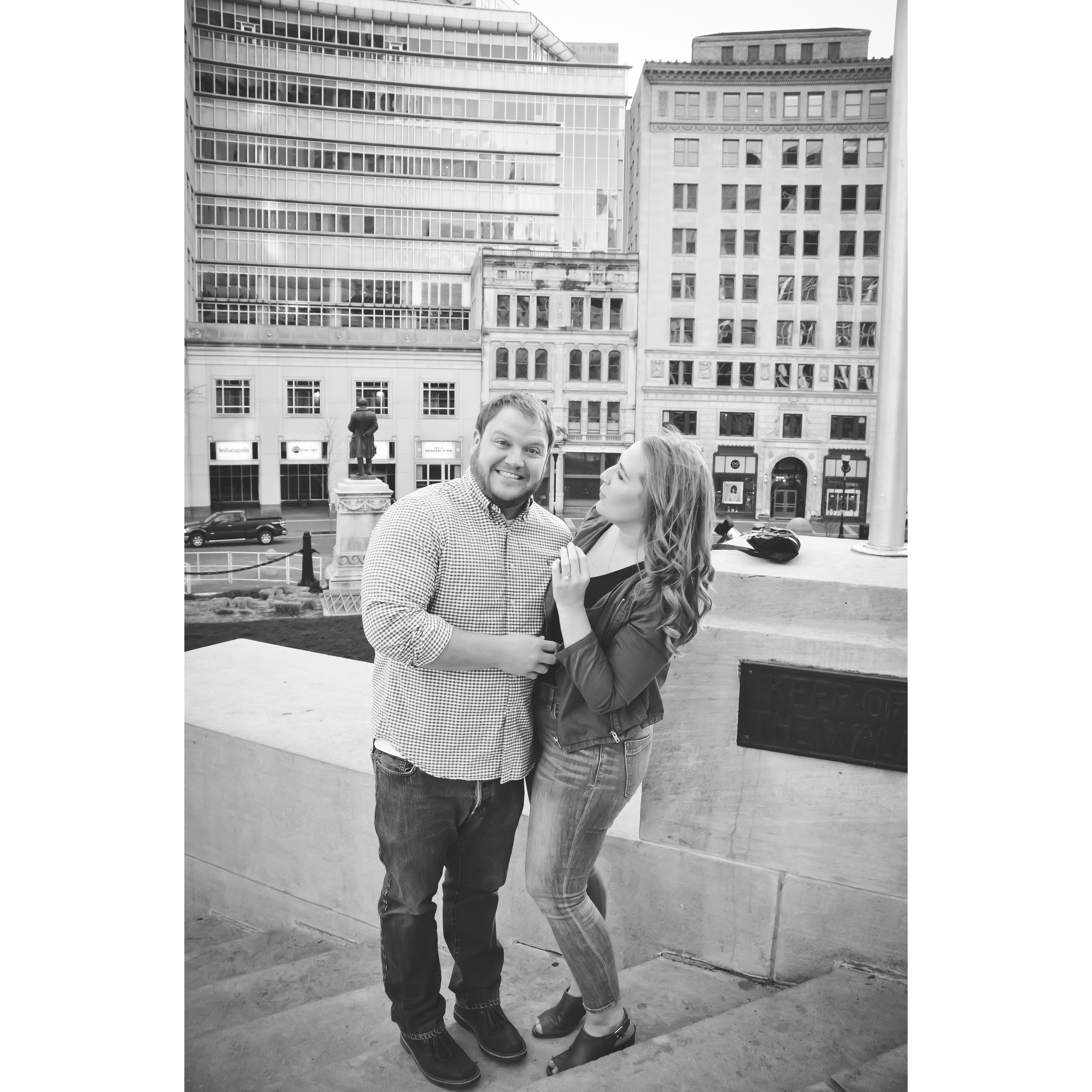 When Nick told me there were more surprises to come! Our families and friends in Indy were all at our house after we got engaged!