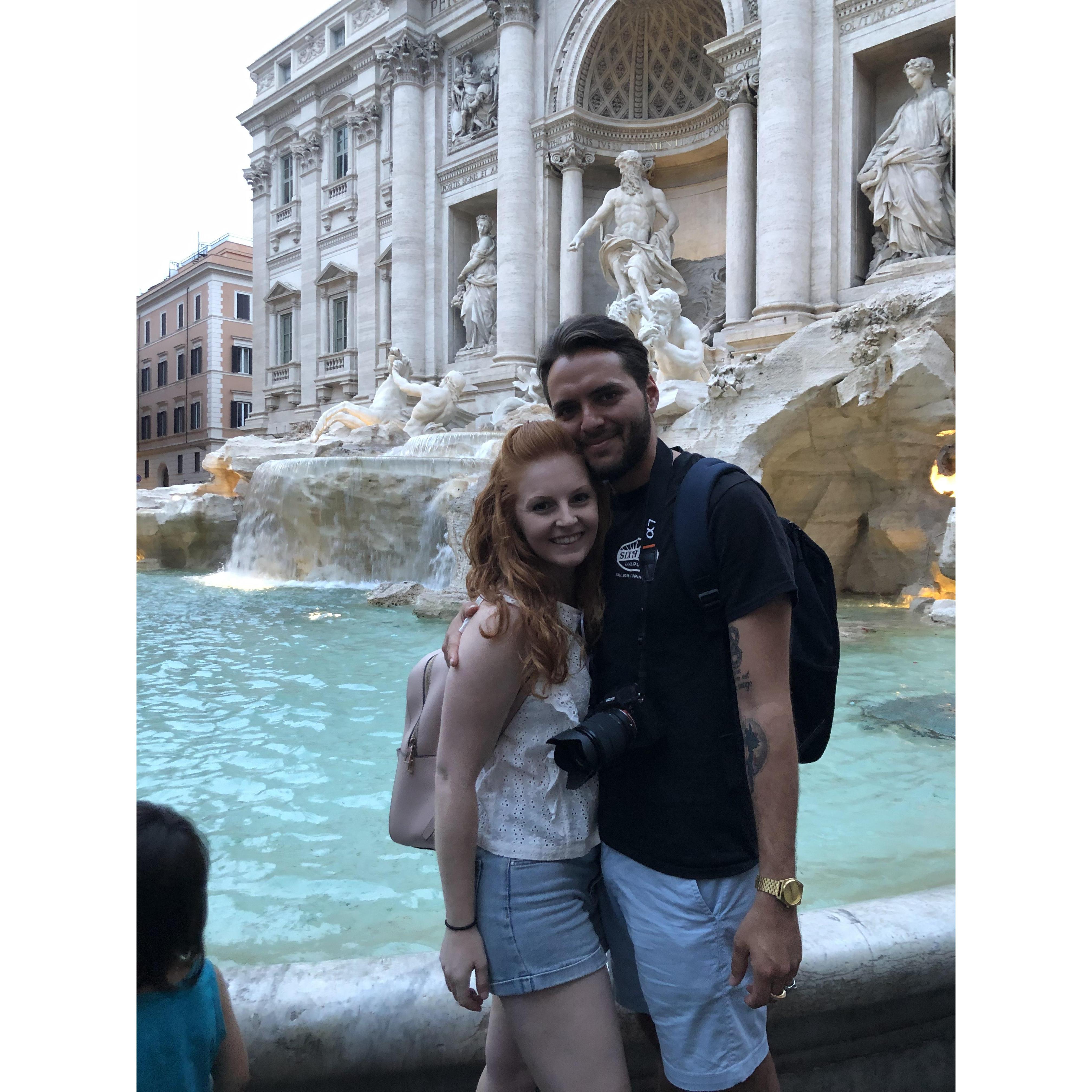The Trevi Fountain in Rome, Italy