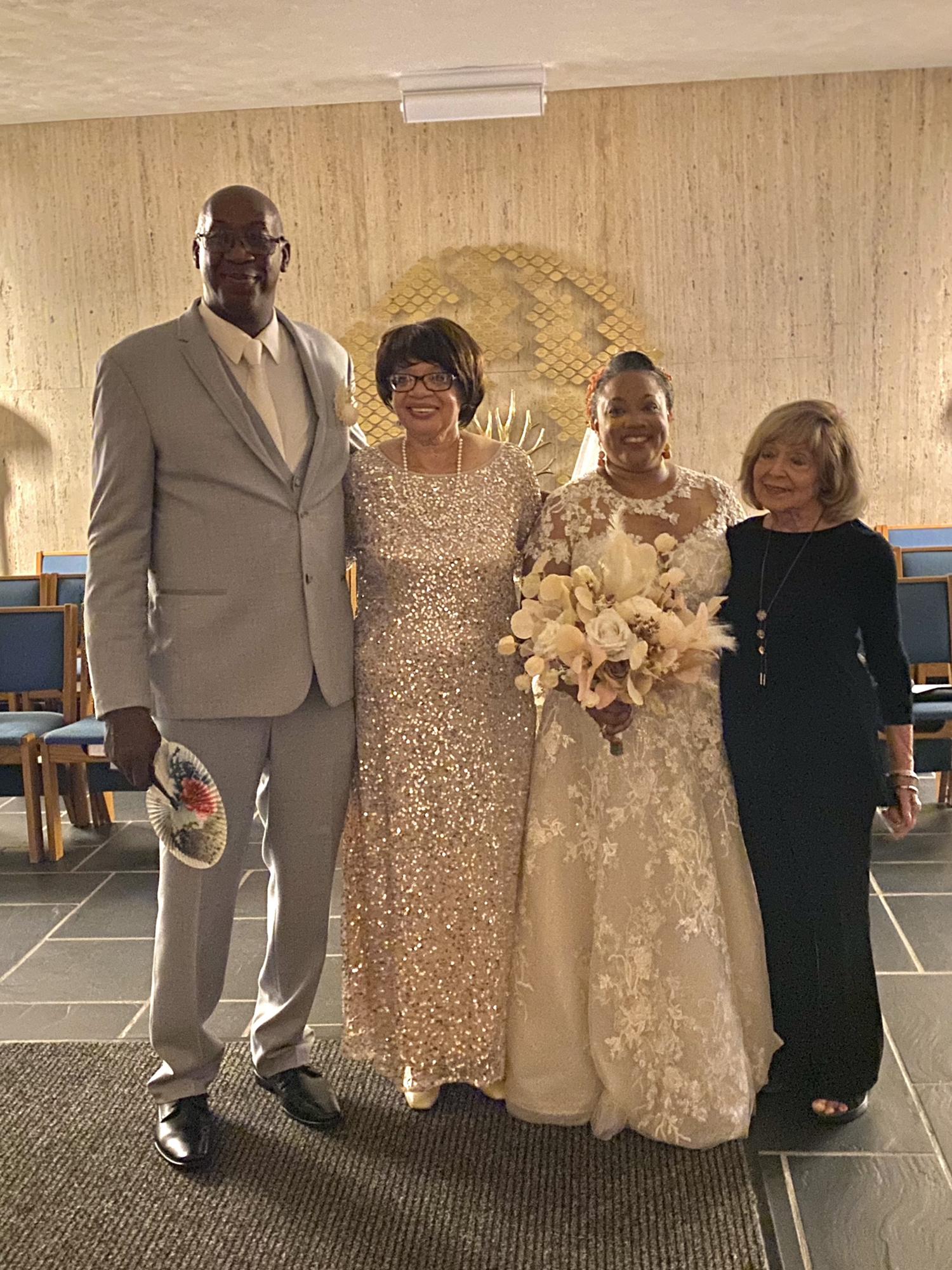 Groom, Mother of the Bride, Bride and the Honorable Mrs. Rosemary Altman (nana’s best friend)