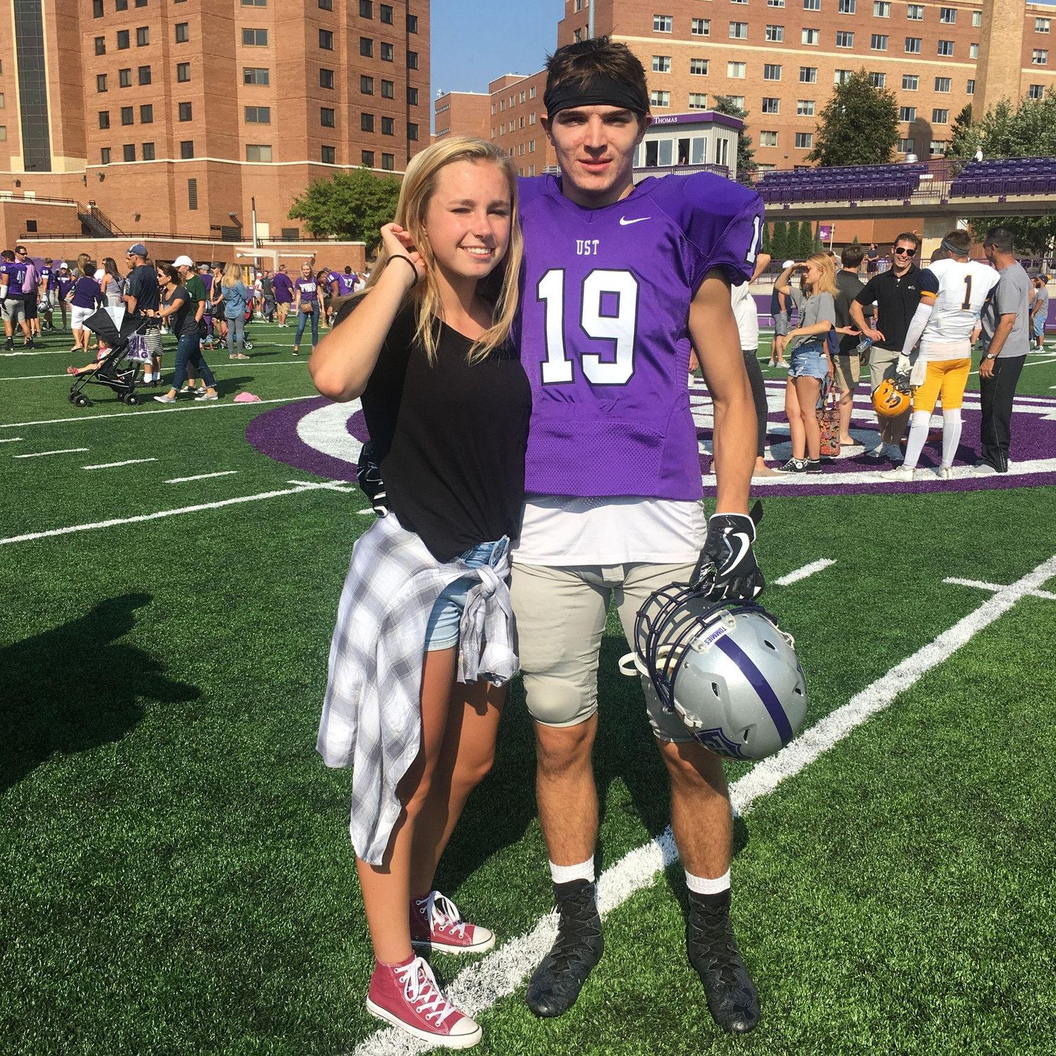 Henry's first college football game, 2017.
