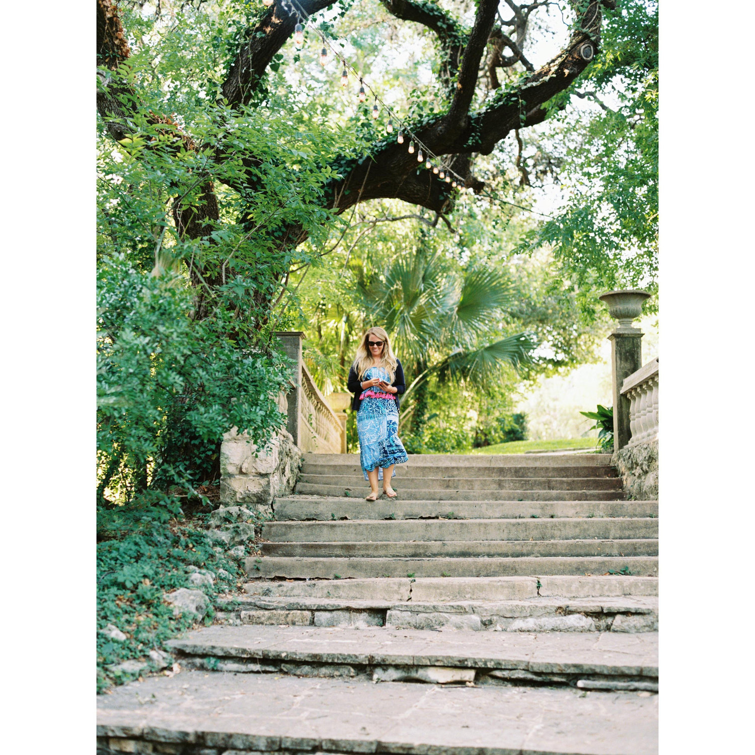 Courtney arrived to Laguna Gloria expecting to meet with someone for work, and was completely shocked to find John Aaron waiting down the pathway.