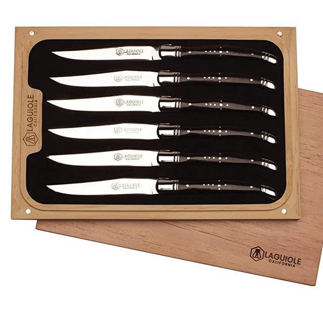 Laguiole California French-Designed Steak Knives Set of 6 (Blackwood)