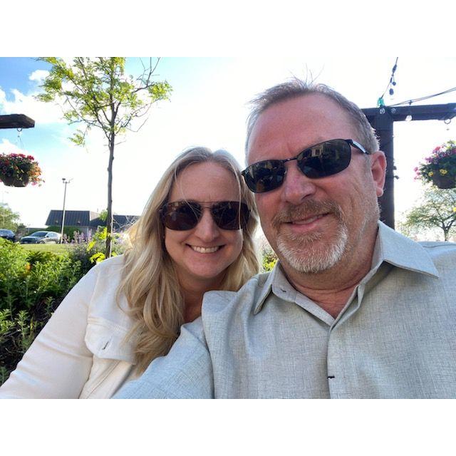 Our first anniversary, at the same place as our first date.
