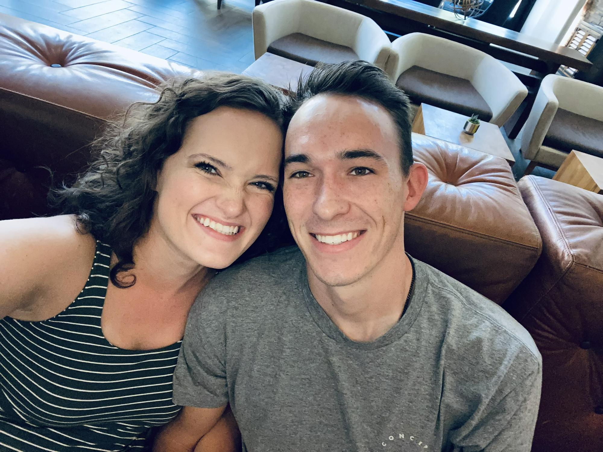 At their first marriage retreat!