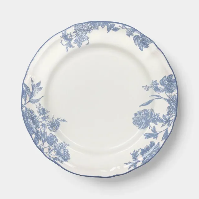 10.75" Stoneware Legacy Heirloom Dinner Plate Blue Floral - Threshold™