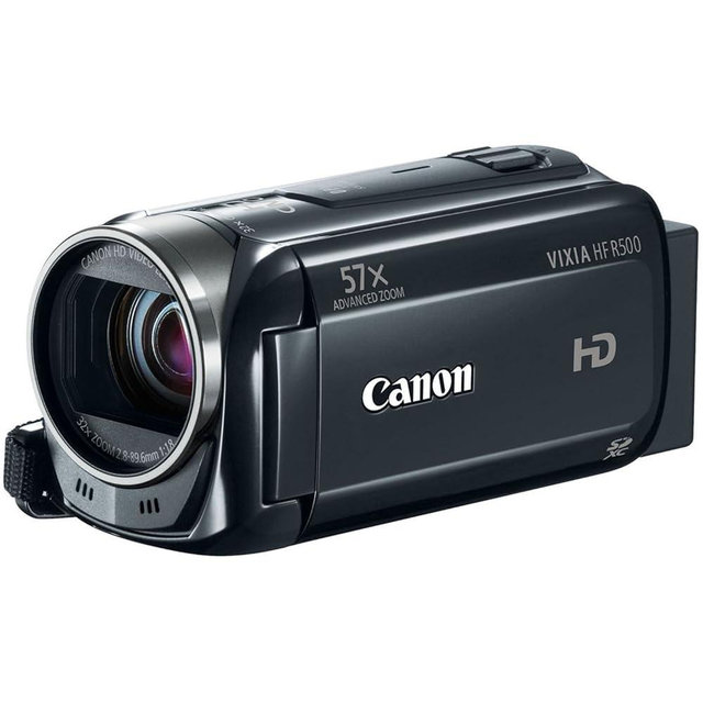 Canon VIXIA HF R500 Digital Camcorder (Black) (Renewed)