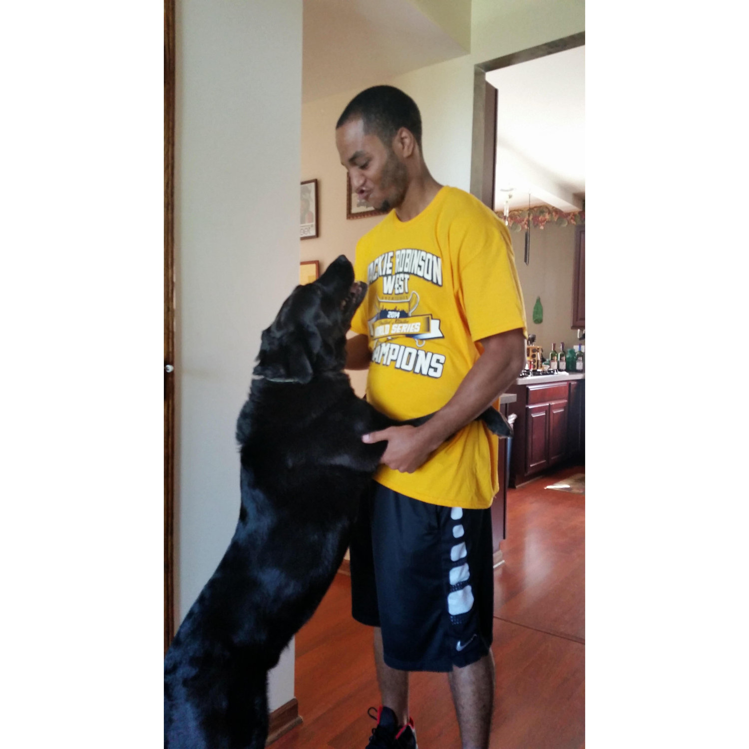 Richard with Paris' dog in Chicago